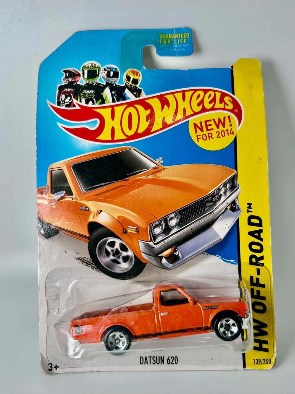 Hot Wheels Datsun 620 Orange HW Off-Road New For 2015 HW Hot Trucks Case Cracked